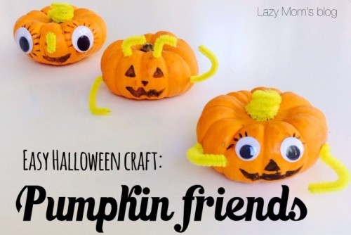 Easy Halloween craft : pumpkin friends