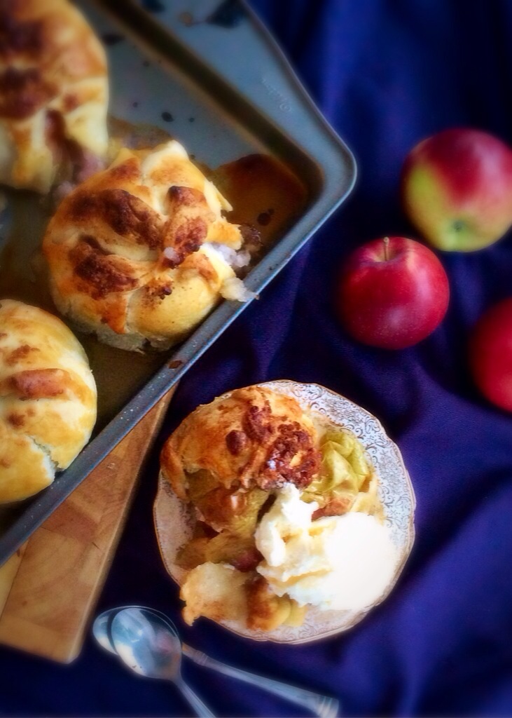 Rustic baked apple