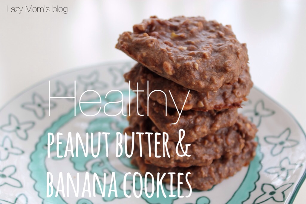 Healthy peanut butter & banana cookies