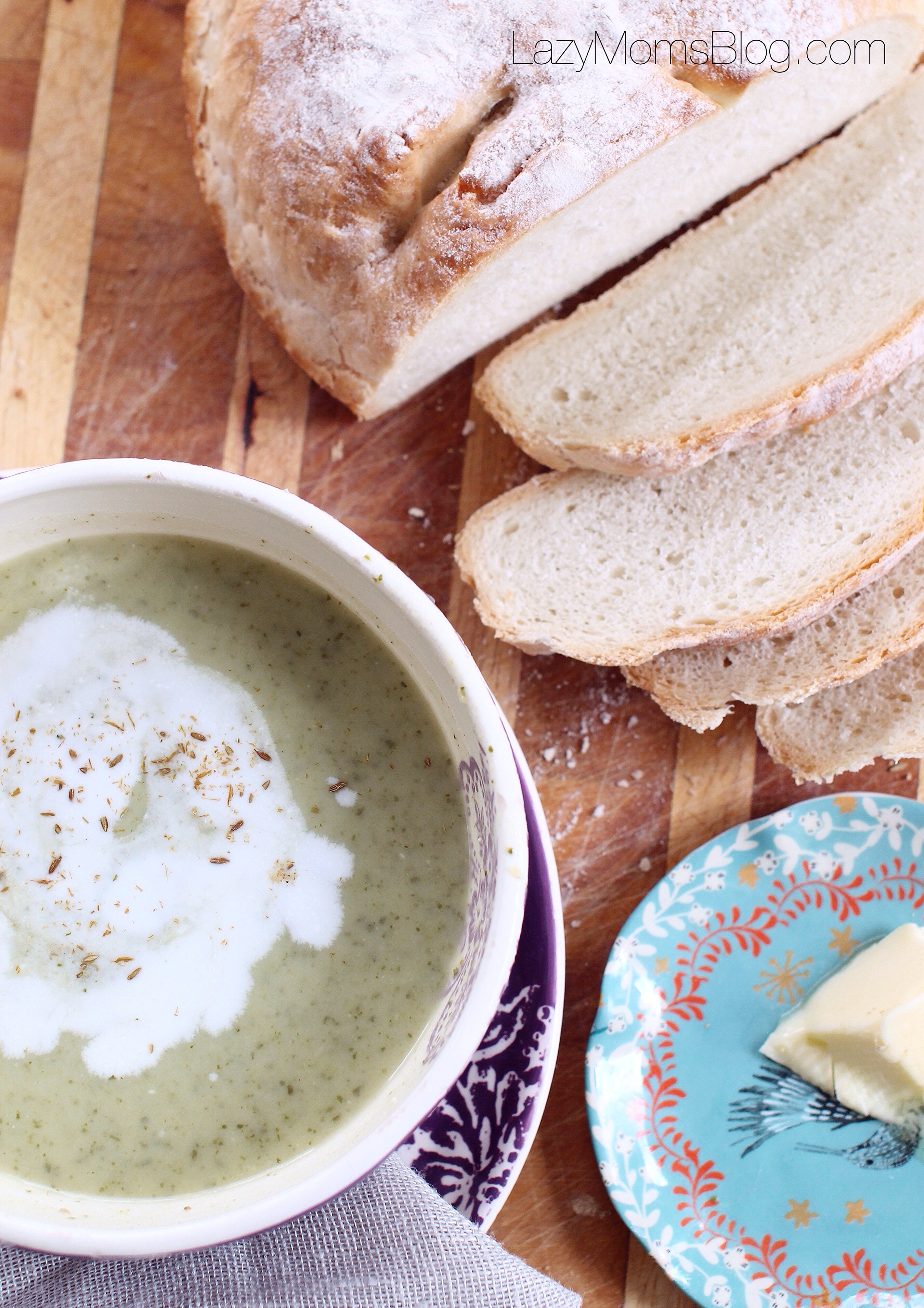 Creamy green soup