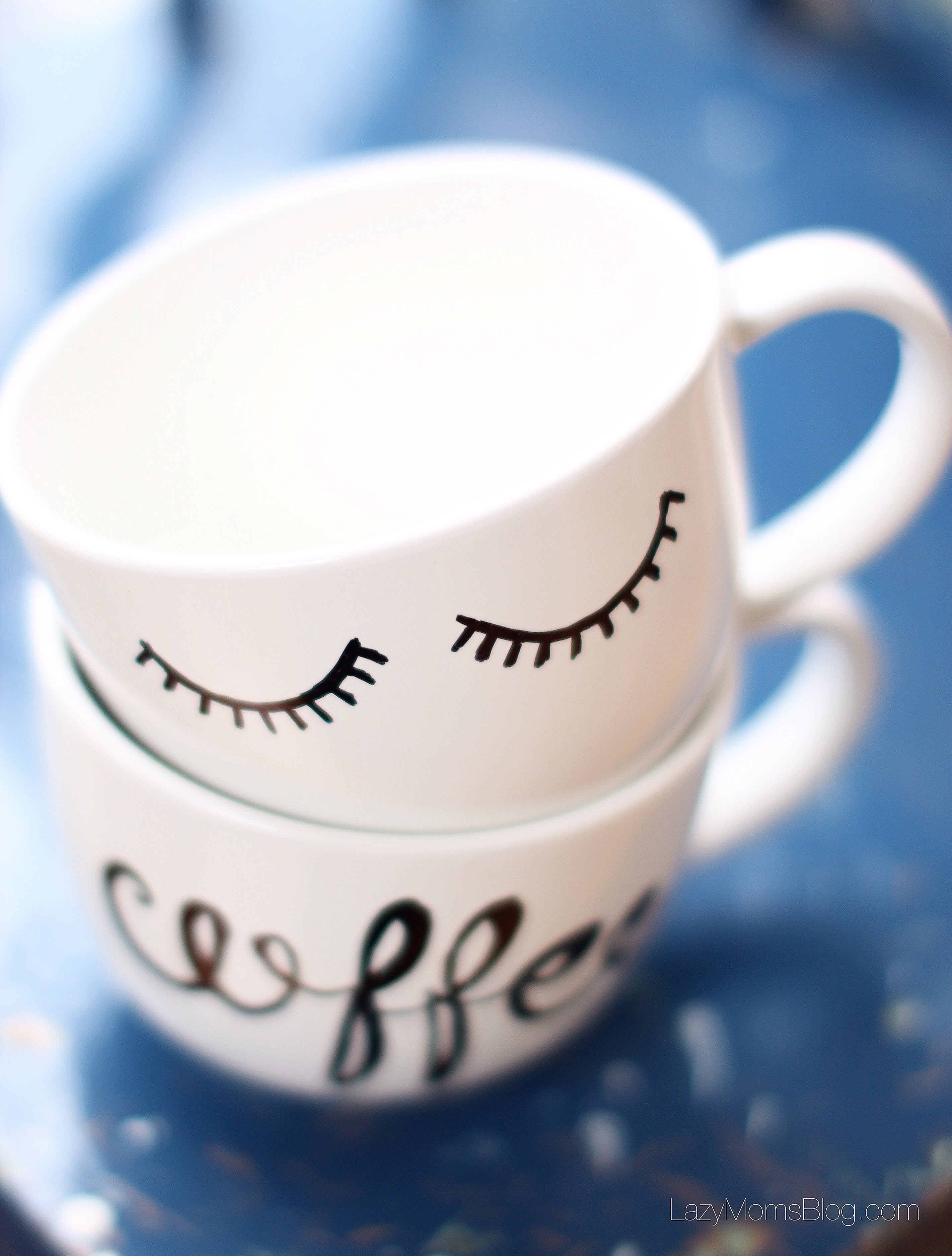 DIY calligraphy coffee mug