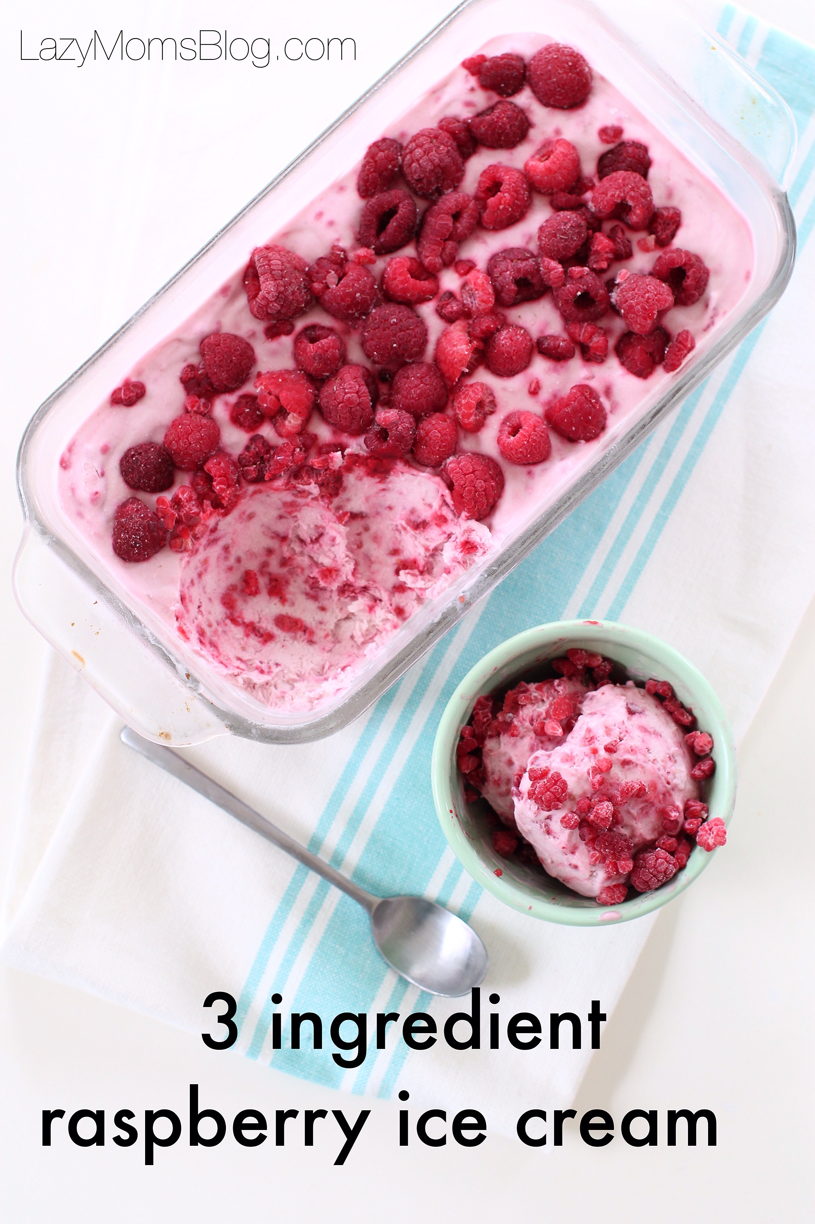 Three ingredient raspberry ice cream