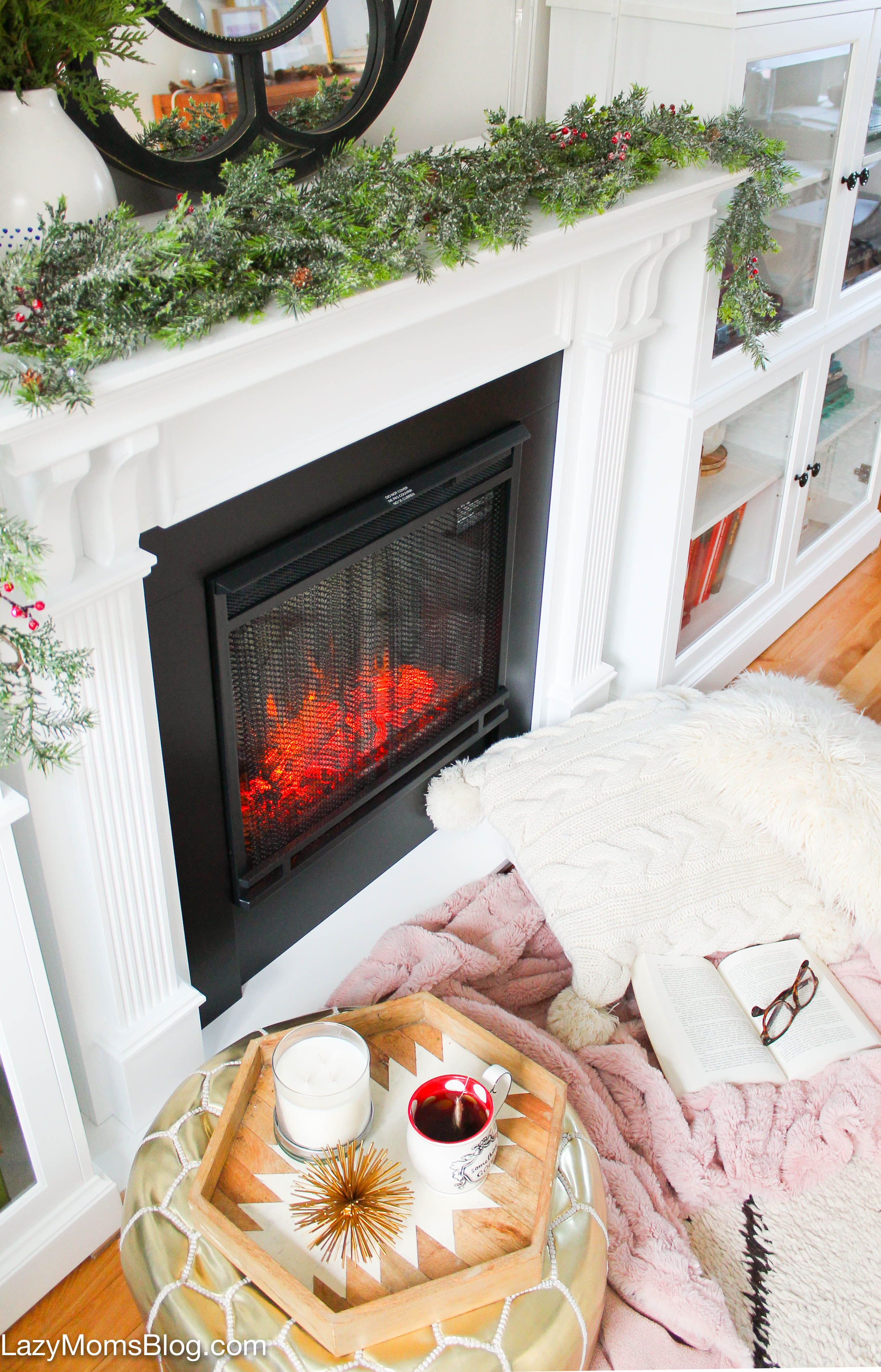 How to make electric fireplace look real Joanna Anastasia