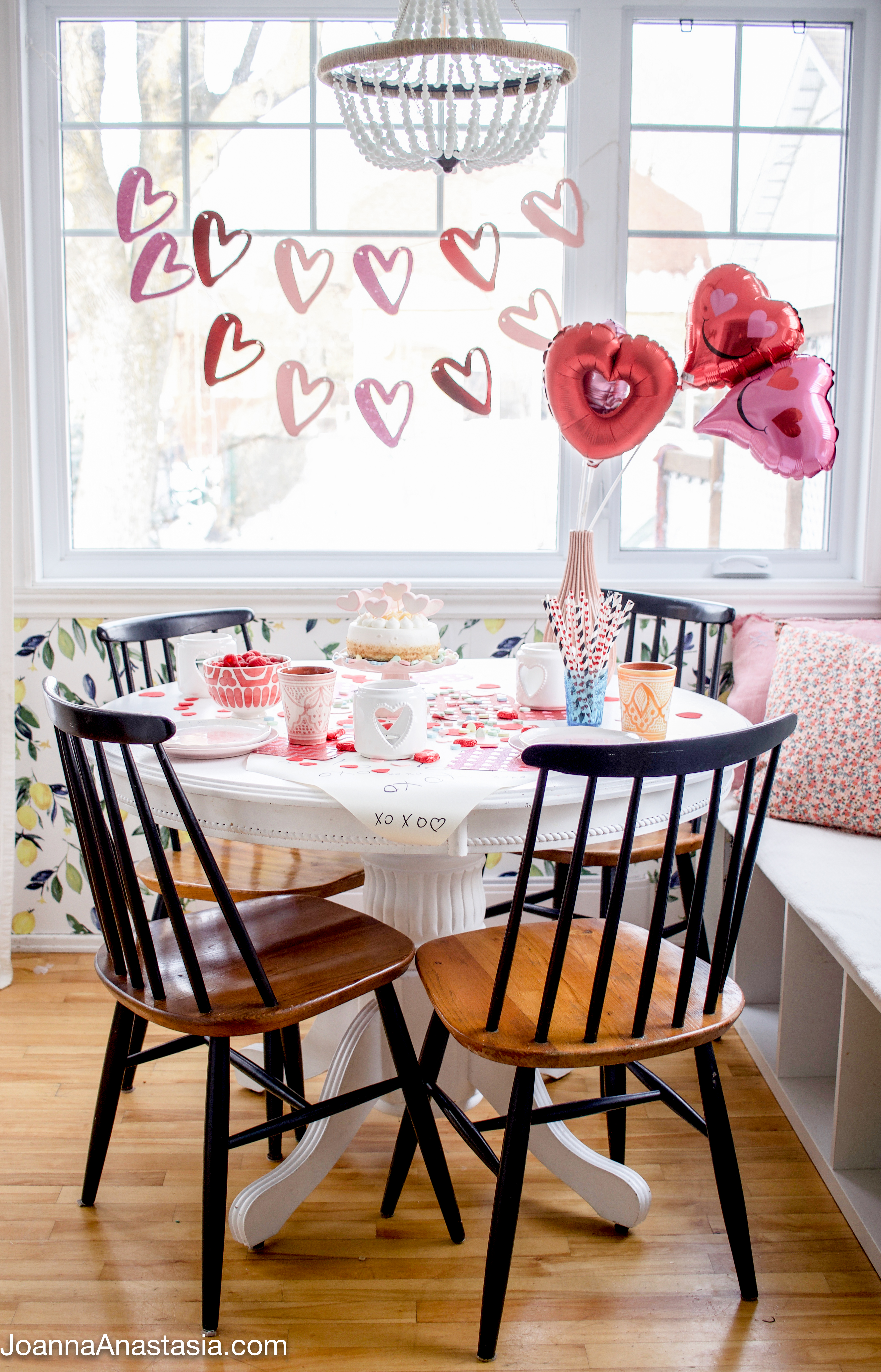 Valentines day tablescape