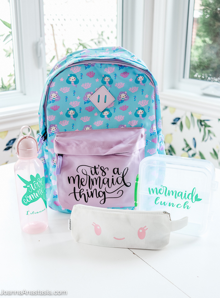 DIY Cricut Backpack - Mermaid Theme! - DIY, I'm Home